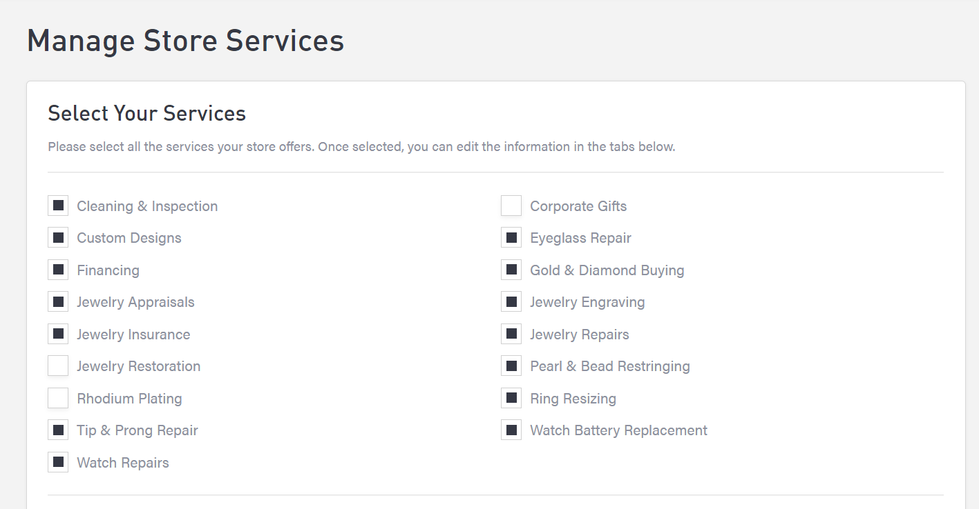 Store Services